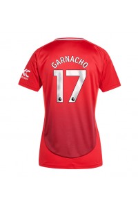 Fotbalové Dres Manchester United Alejandro Garnacho #17 Dámské Domácí Oblečení 2024-25 Krátký Rukáv